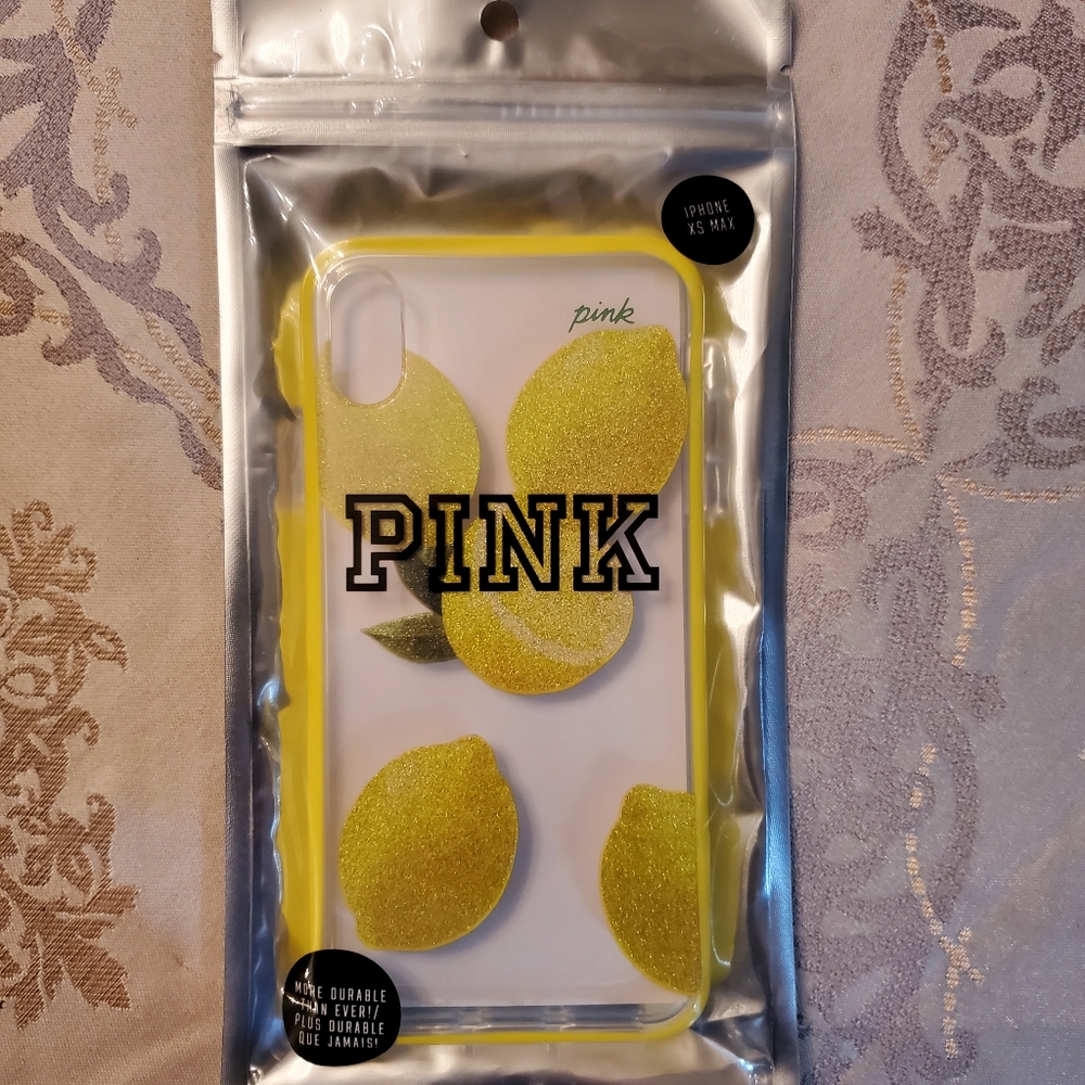 PINK- XS max case lemon